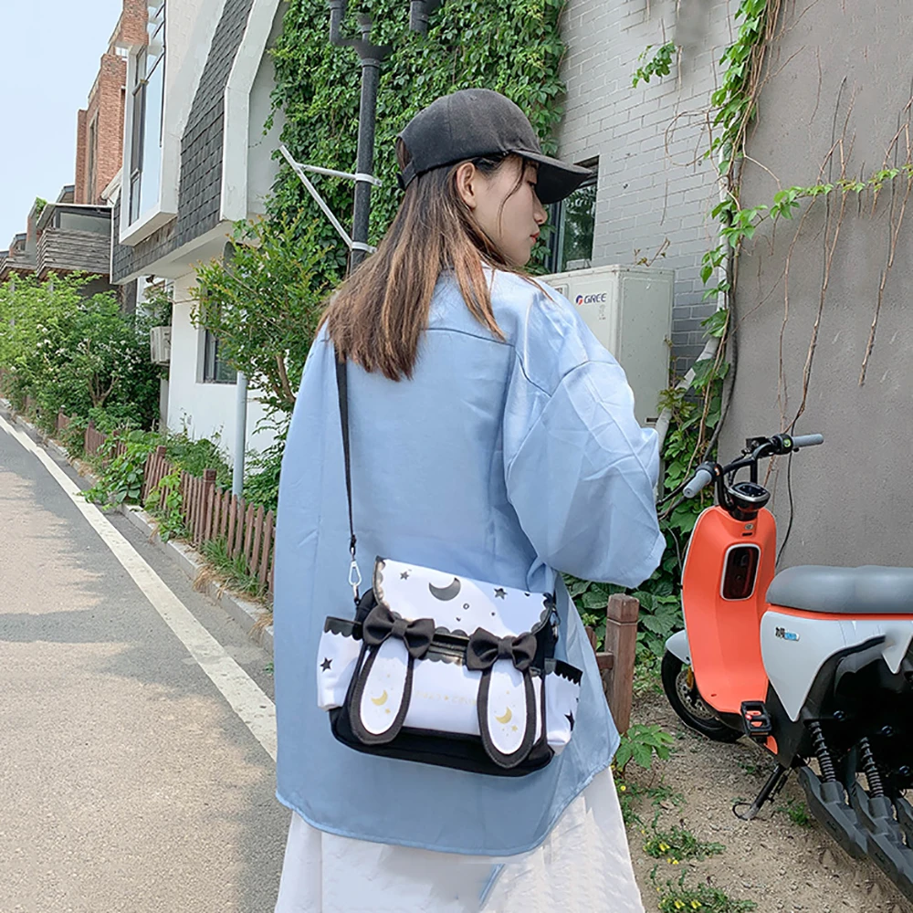 Summer Small Bag Japan Anime Cute Magic Department Sweet Star Moon Print Fashion Soft Girl Student Shoulder Bag Female Card Bag