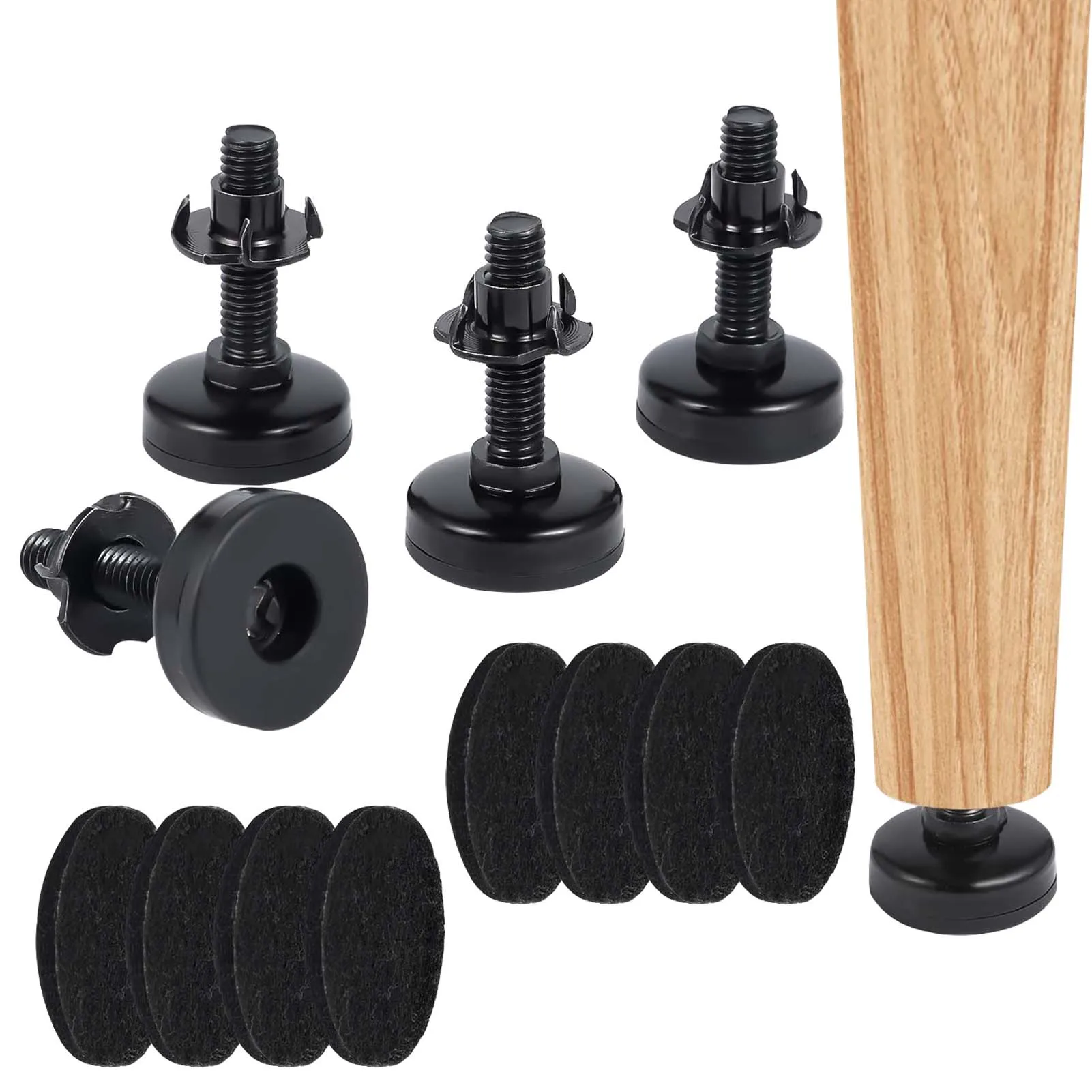 

Furniture Levelers T-Nut Leg Leveler Heavy Duty Furniture Levelers Height Adjuster Tables Chairs Sofa Raiser