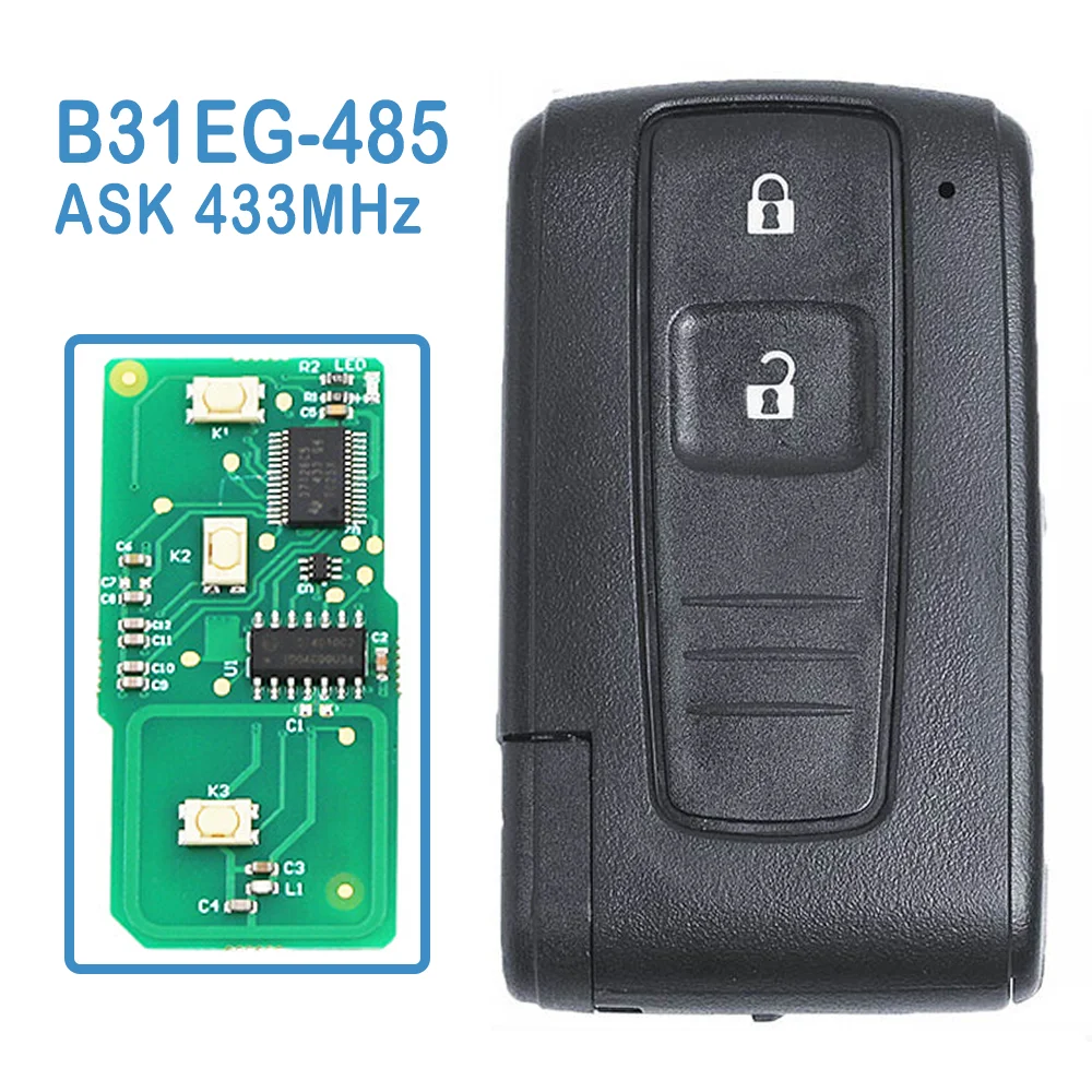 

B31EG-485 Auto Smart Remote ASK 433MHz M0ZB31EG MOZB31EG 2B Replace Car Key For Toyota Prius 2004 2005 2006 2007 2008 2009