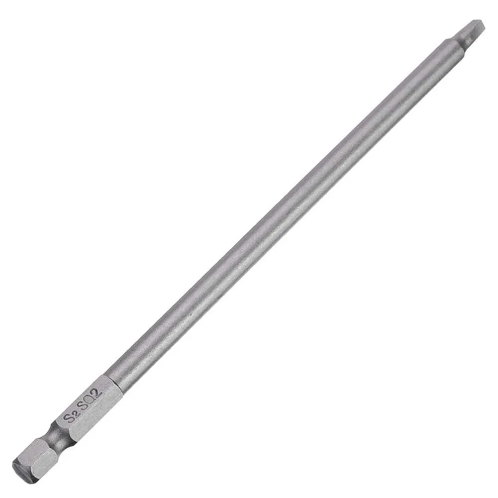 

10pcs/set S2 #2 Square Driver Bit Washer Head Screws Driver Bits 1/4 Inch Hex Shank Square Head Electric Screwdriver 150mm