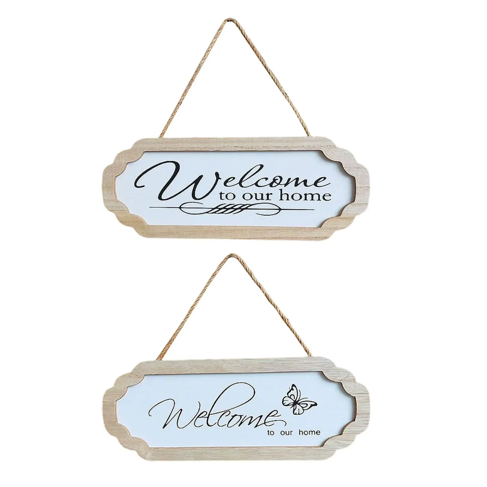 

Деревянная дверная вешалка с надписью «Добро пожаловать в наш дом»