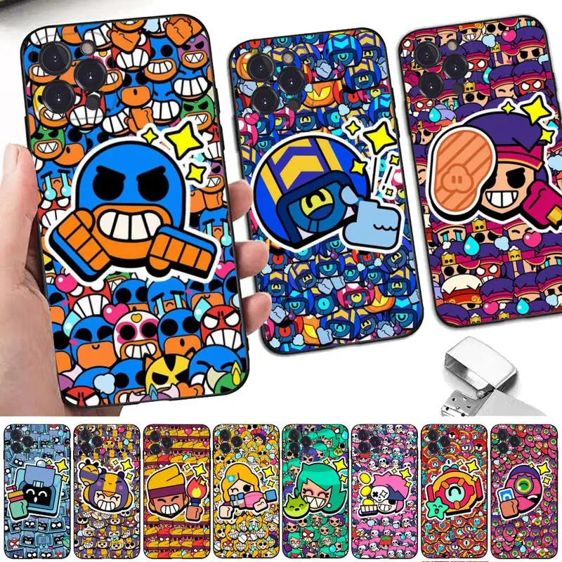 

Hot Game B-BRAWLs Phone Case For iPhone 14 13 12 Mini 11 Pro XS Max X XR SE 6 7 8 Plus Soft Silicone Cover