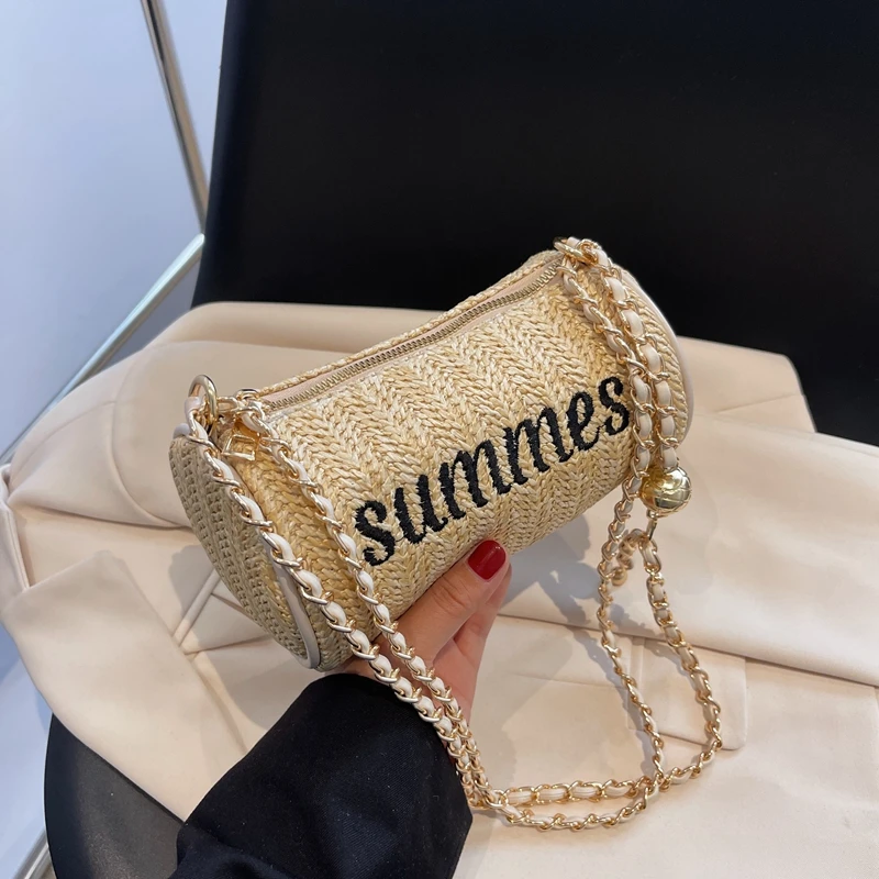 

National style women's chain small bag women's summer 2022 new fashion ins cylinder bag leisure youth fashion messenger bag