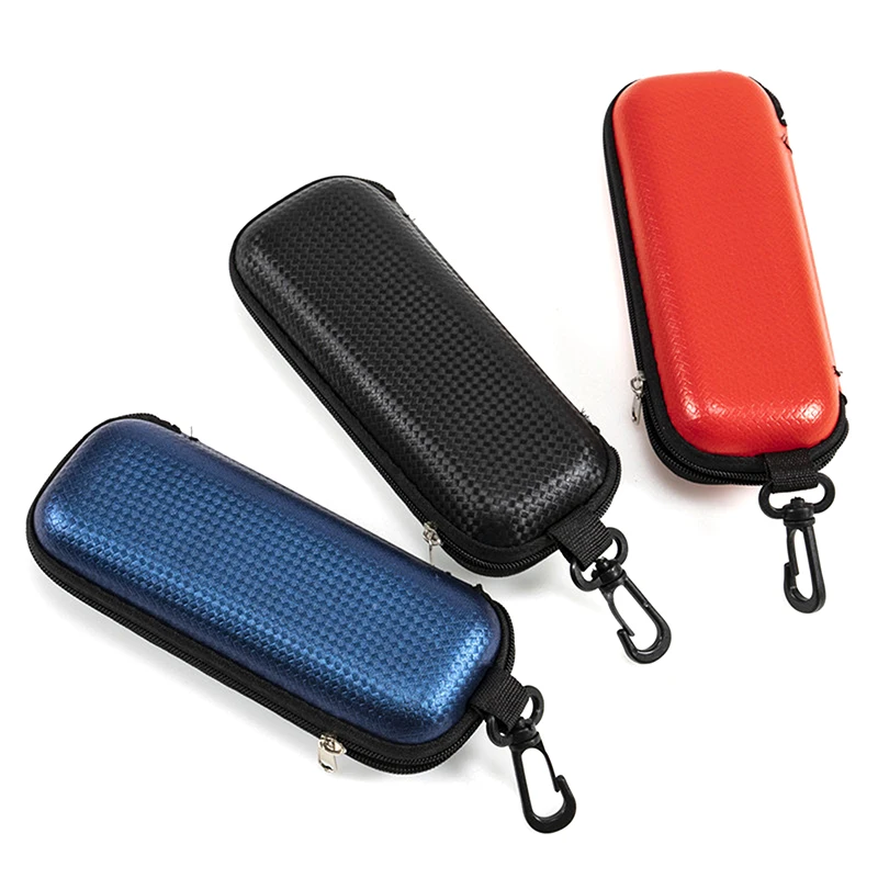 

Small Square Mat Pattern Leather Zipper Glasses Case Eva Packaging Box Sheet Eyeglass Cases Protector For Women Men