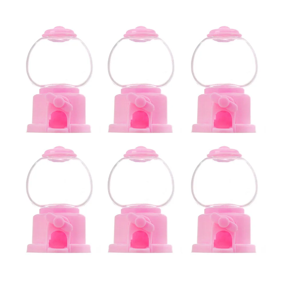 

6Pcs Creative Grabbing Catcher Machines Plastic Mini Candy Machines Rotatable Candy Catcher Machines Children Toys (Pink)