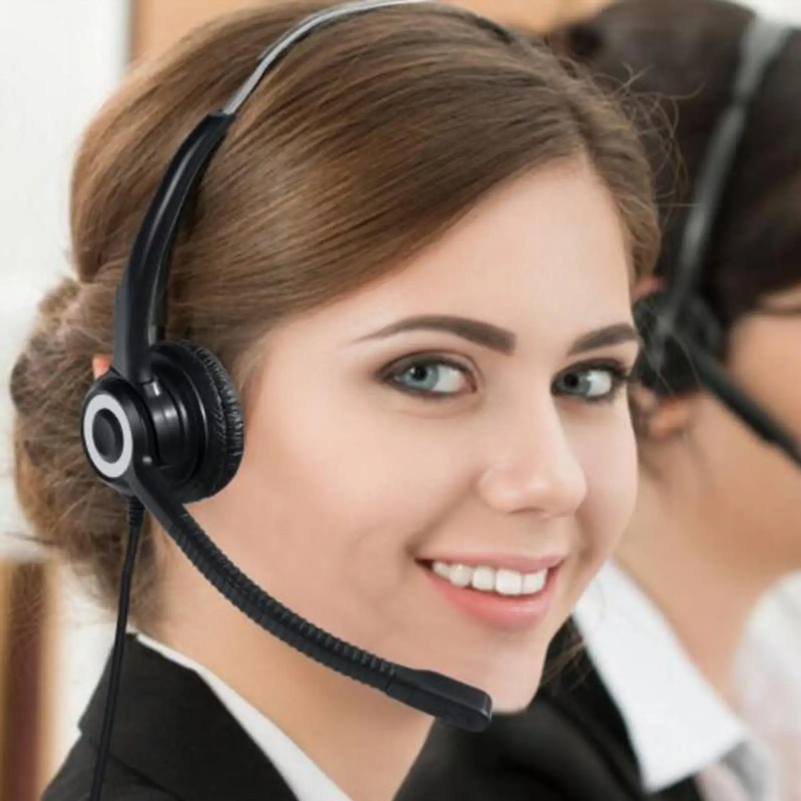 

Telephone Headsets with RJ9 Jack with Mic Handsfree Noise Cancelling Headphone for Hospitals Deskphone Insurance Call Center