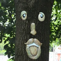 Funny Old Man Tree Face Hugger Garden Art Outdoor Amusing Tree Face Easter Decoration Creative Decorative Resin Crafts