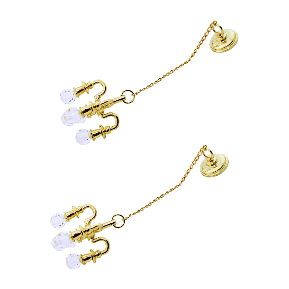 

Mini Crystal Chandelier Mini Home Lamp Gifts Accessories Miniatures Lamp Decorative Hanging Adornment Household Ornament