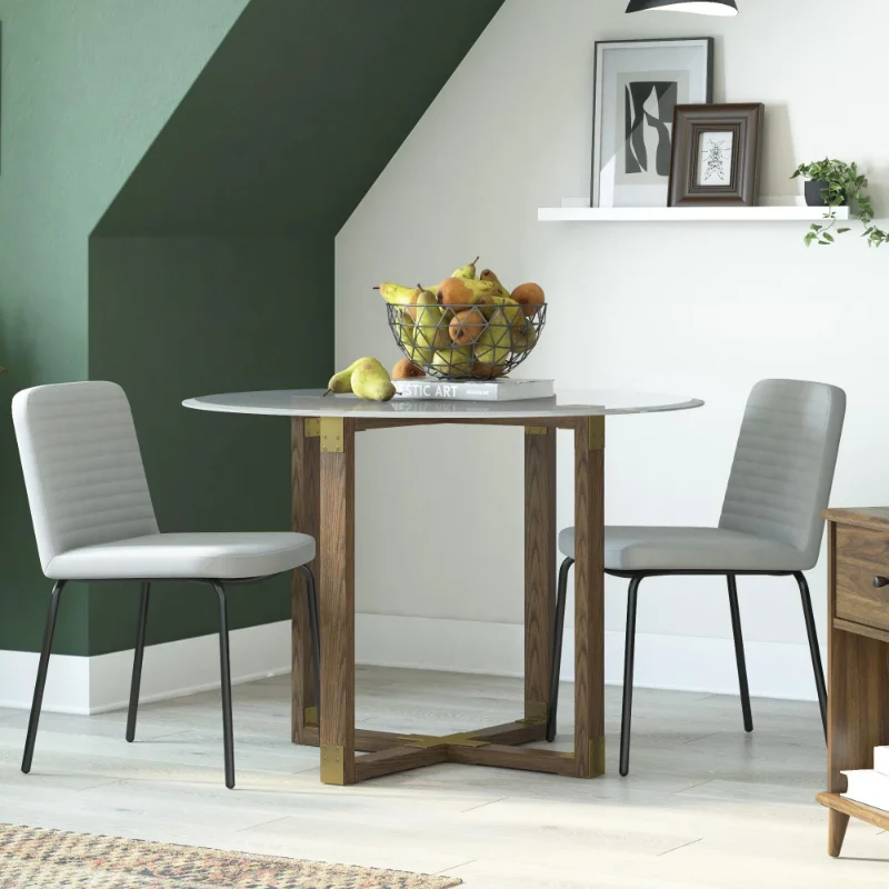 

Wynn Dining Chair, Set of 2, Gray Linen Dinning Table Chairs