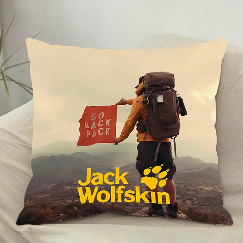 Квадратный Чехол Для Подушки Jack Wolfskin - Брендовая Домашняя Декоративная Подушка