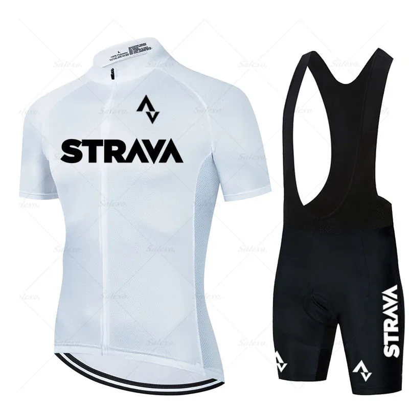 

2022 STRAVA Cycling Jersey Set Men New Road Bike Shirts Suit Summer Cycling Clothing Bicycle Bib Shorts MTB Wear Maillot Culotte
