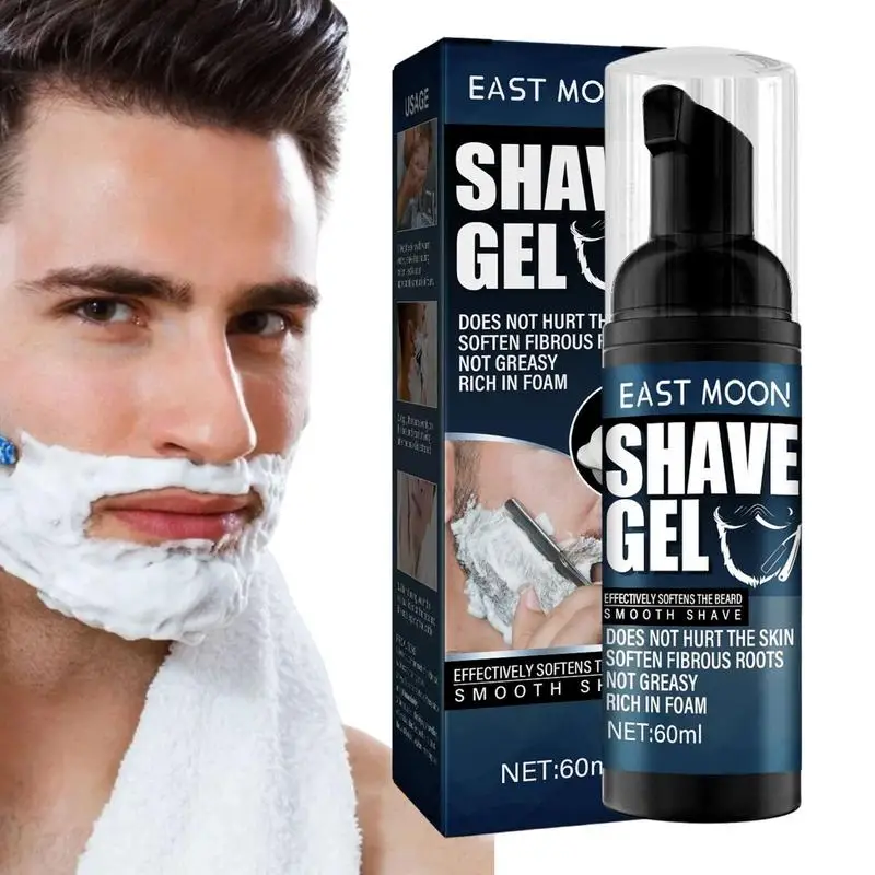 

Shave Gel Foam Gentle Moisturizing Shaving Cream For Refreshing Cleaning Softening Beard 2.02 Fl Oz Foam Shaving Gel For Men
