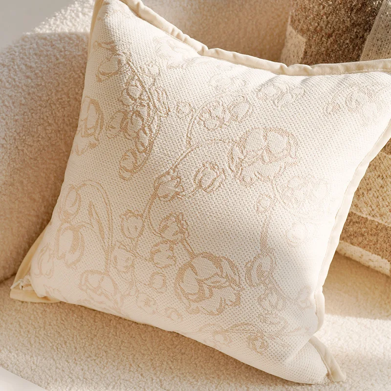 Декоративная наволочка из полиэстера/хлопка коричневого цвета