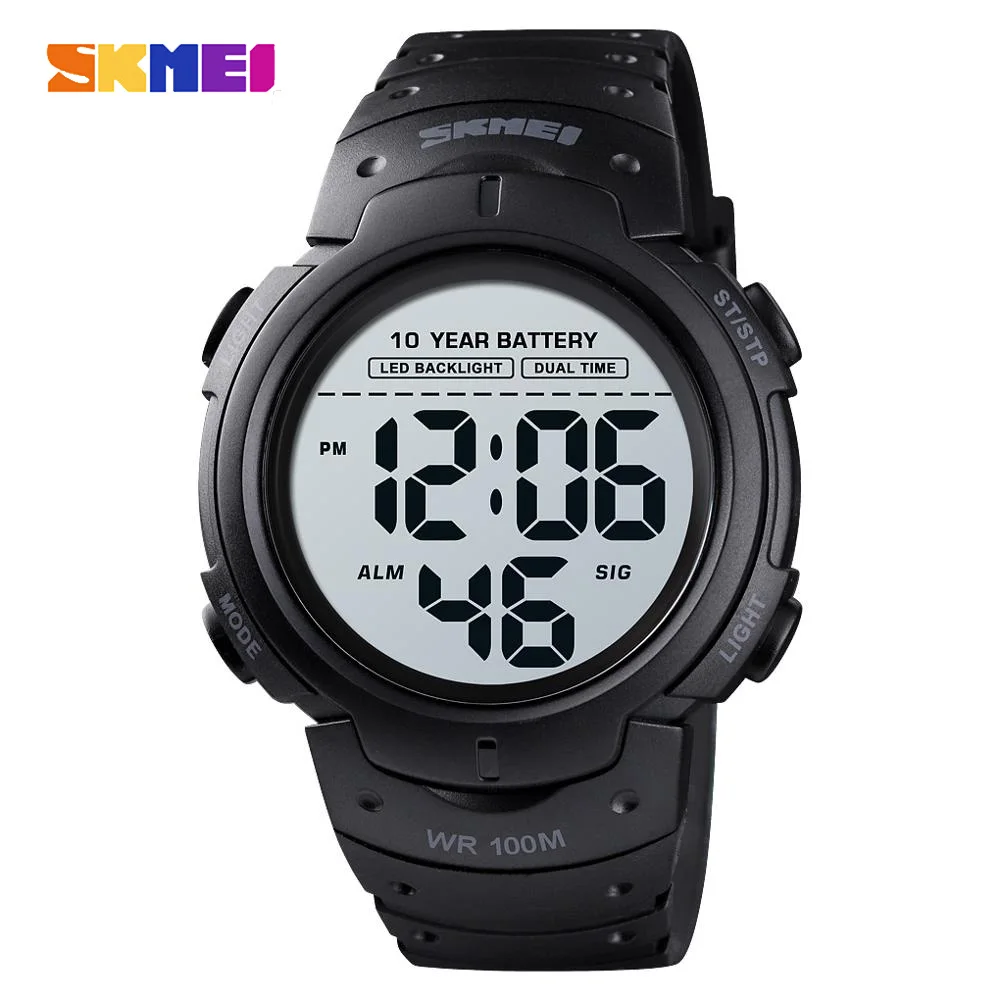 

SKMEI 1560 100M Waterproof Electronics Sport Watch Men Fashion Digital Stopwatch Men's Watch Military Male Clock Reloj Masculino