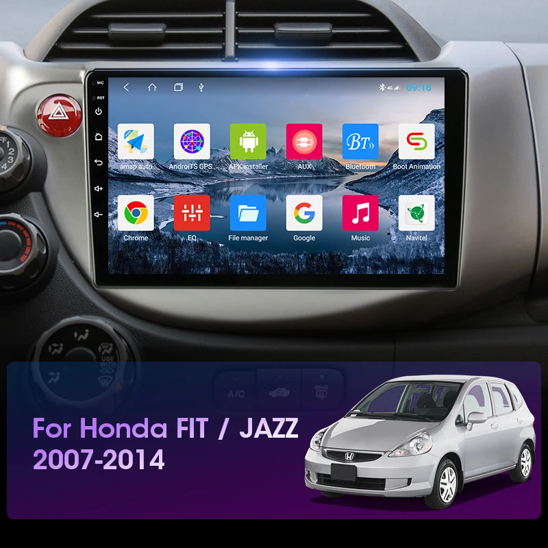jmcq 2 din android 11 0 car radio for honda fit jazz 2007 2013 multimedia video player mirror connection split screen head unit free global shipping