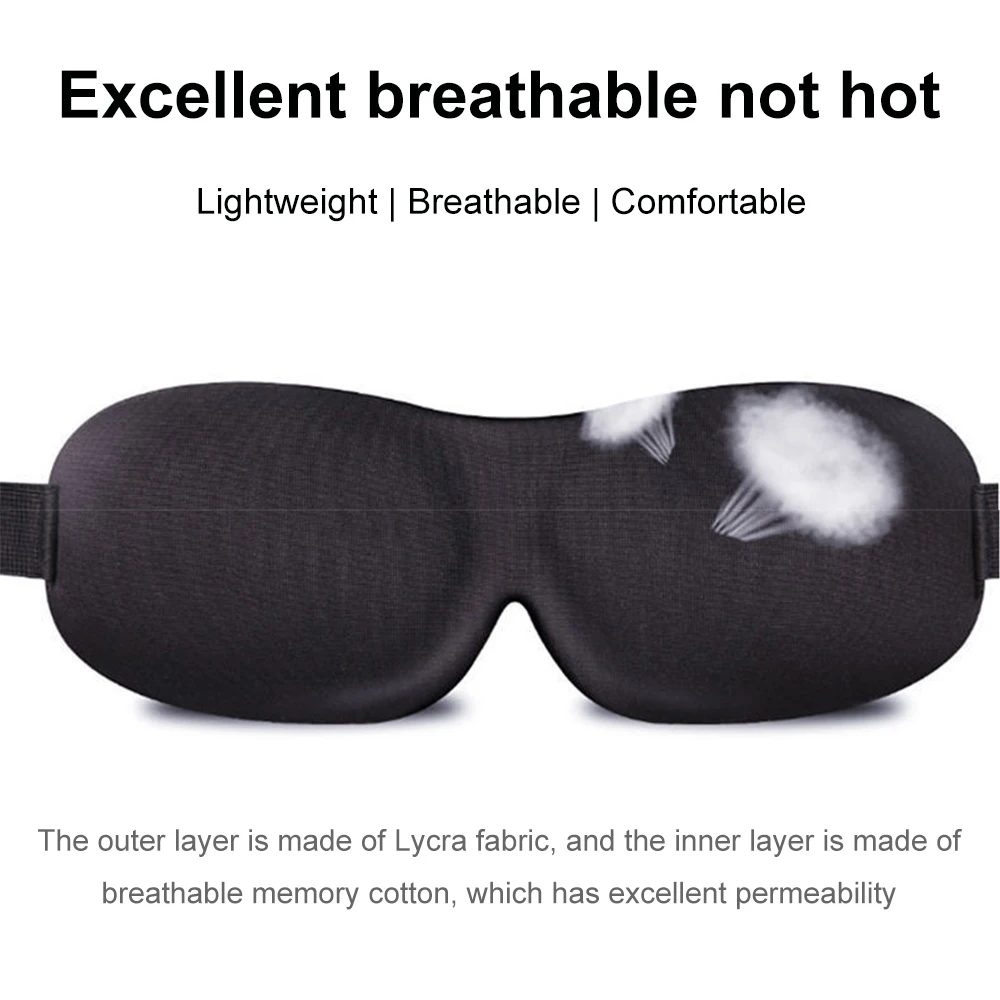 

3D Sleep Eye Mask with Ear Plugs Memory Foam Eye Mask Sleep Eye Mask Stereoscopic Eye Mask for Women Men Relaxing Sleep Napping