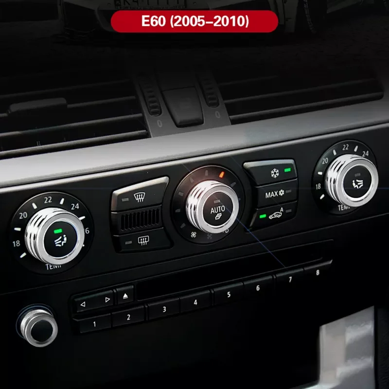 

Center Control Air Conditioning Volume Knob Ring Button Cover Interior Frame For BMW E60 5 Series Car Accessories Decoration