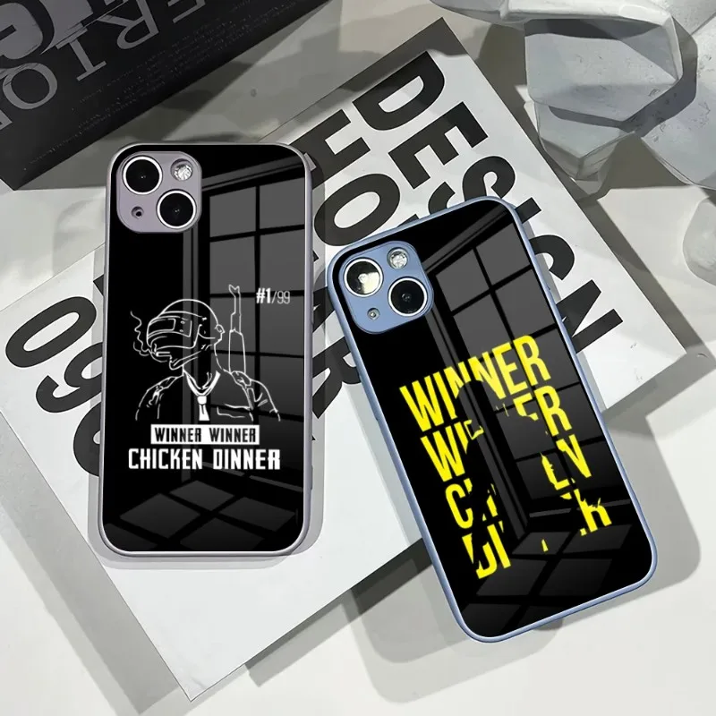 Новый чехол для телефона Pubg Batterground Game для IPhone 14Pro 13 11 12 XR XS MAX 7/8 X Plus, 13 цветов, закаленное стекло, крутая пара
