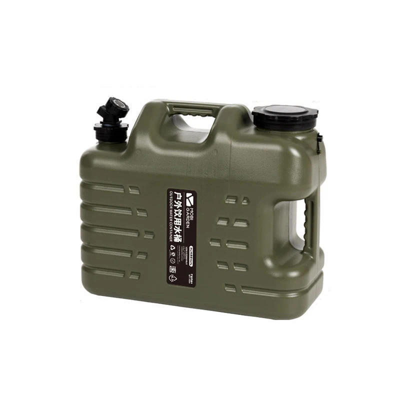 10.5L food-grade bucket, piped water container with faucet, used for camping, picnic, hiking, outdoor drinking, and bucket brush