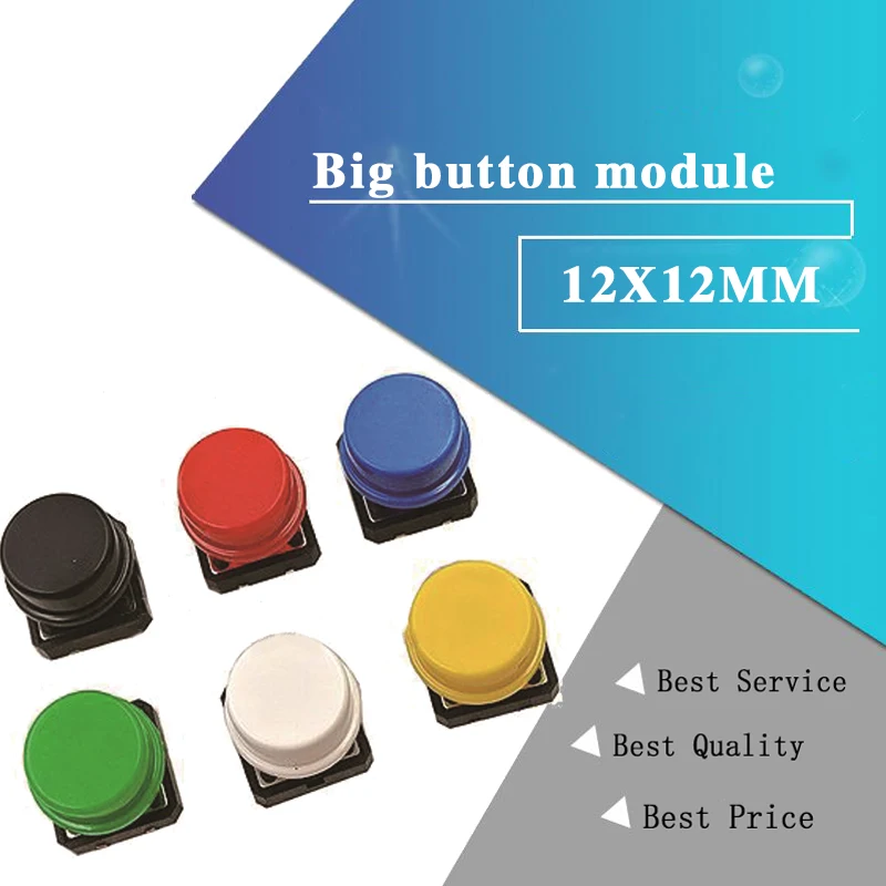 6 шт./Лот 12x12 мм Большой кнопочный модуль Модуль Сенсорного выключателя света с