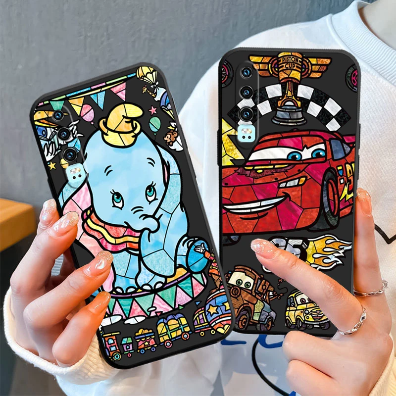 

Disney Lightning McQueen Dumbo Phone Case For Huawei P50 P40 P30 P20 Lite 5G Nova Plus 9 SE Pro 5T Y9S Y9 Prime Y6 Balck TPU