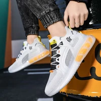 2022 new color blocking sneakers tide students woven breathable running shoes street all match casual shoes