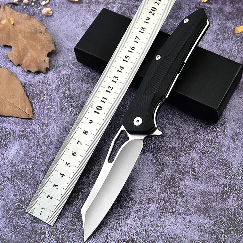 

EDC Knives Folding Knife EDC Multi High Hardness D2 Blade G10 Handle Good for Hunting Camping Survival Outdoor Everyday Carry