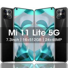 2022 M11 Lite Global Version 7.3 inch Smartphone 16GB 512GB 6800mAh 48MP Mobile Phones 5G Network Unlocked Smart phone Celulares