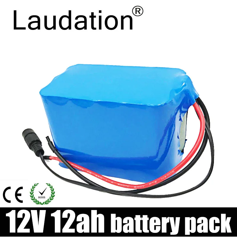 

Laudation 12V 12ah 100% New High Capacity Protection 3S 5P 11.1V 12.6V 18650 Lithium Rechargeable Battery 12v Capacity Hot