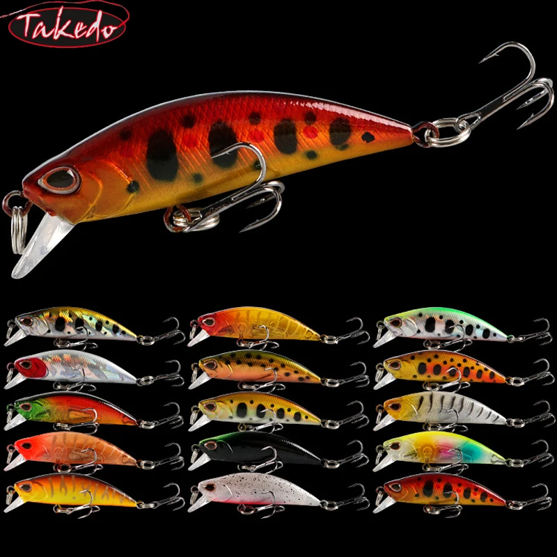 

TAKEDO YH06 Wholesale 50mm 5g Full Swimming Layer Pesca Bait Wobblers Jerkbait Sinking Minnow Fishing lures For Bass Lure