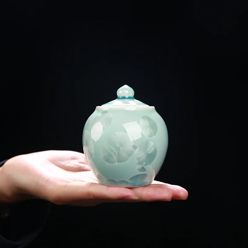 

New Dog Urn Crystal Glaze Ceramic Small Sealed Pet Memorial Cremation Urne 100ml Pet Supplies Urne Bapteme Szkatułka