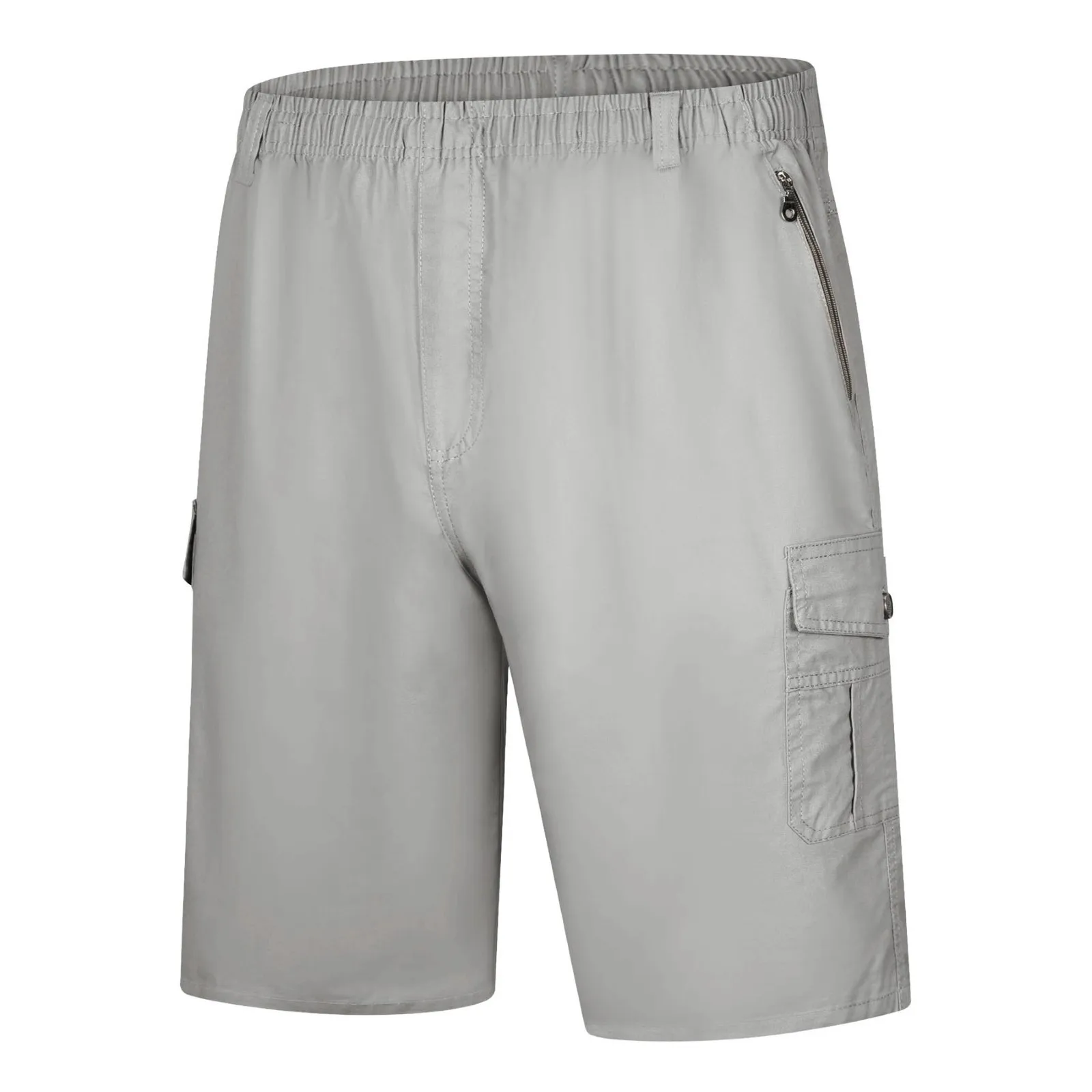

Mens Solid Color Button Casual All Shorts Fashionable Woven Cargo Pants With Zipper Pockets 4 1
