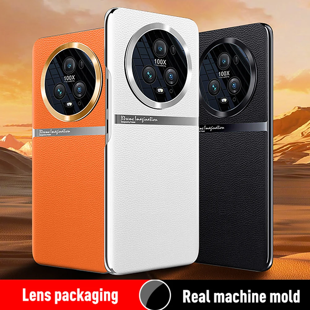 Original Hard PC Capa For Honor Magic 5 Pro Case luxury Leather shockproof Plating Cover For Magic5 Mobile Phone Back Funda