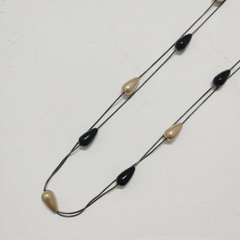 Kara&ampKale Layered Necklaces Long Beaded Snake Chains Handmade Jewelry Original Simple Style Ladies Charm