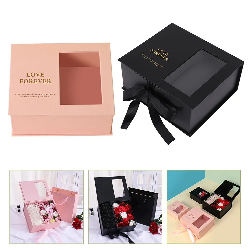 

2pcs Flower Box Beautiful Flower Packing Box Flower Box for Valentine Birthday