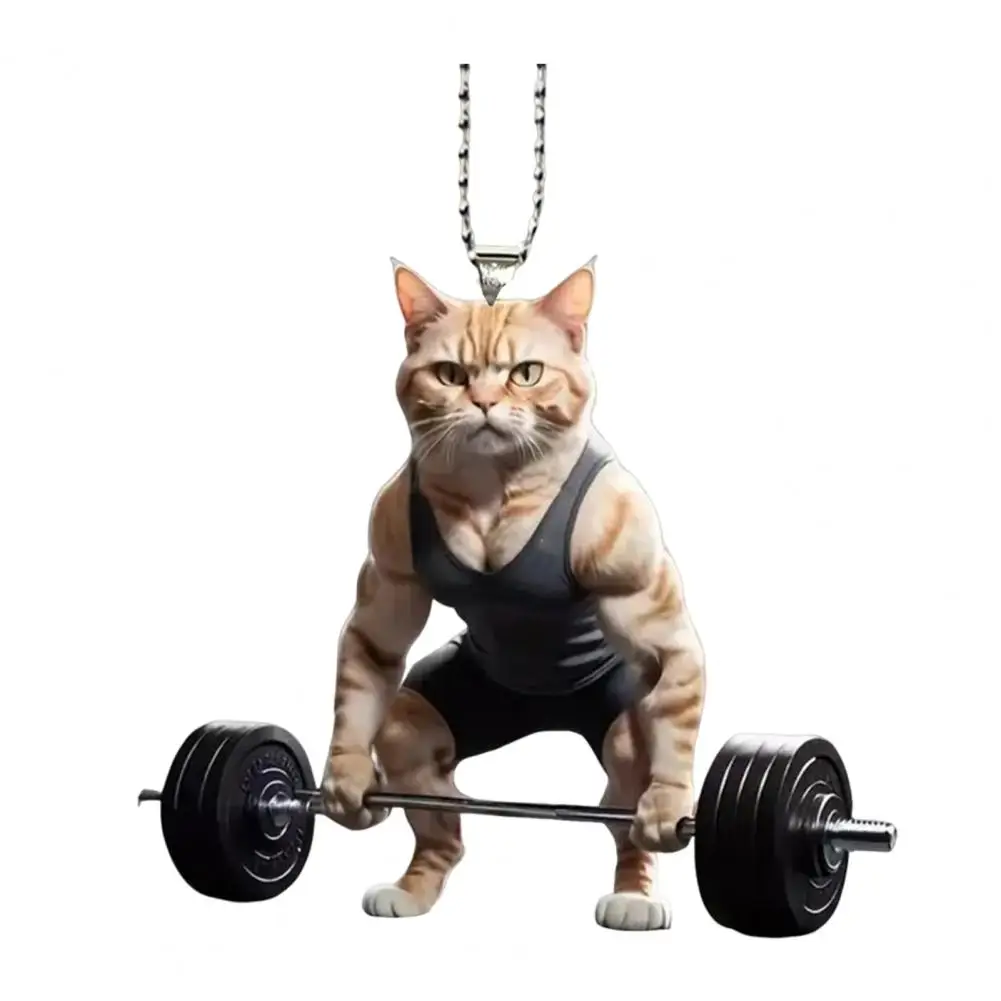 

Акриловый кулон с изображением кота, подвесное украшение со шнурком, легко повесить, очаровательное украшение для зеркала заднего вида, 2D декоративный автомобильный аксессуар