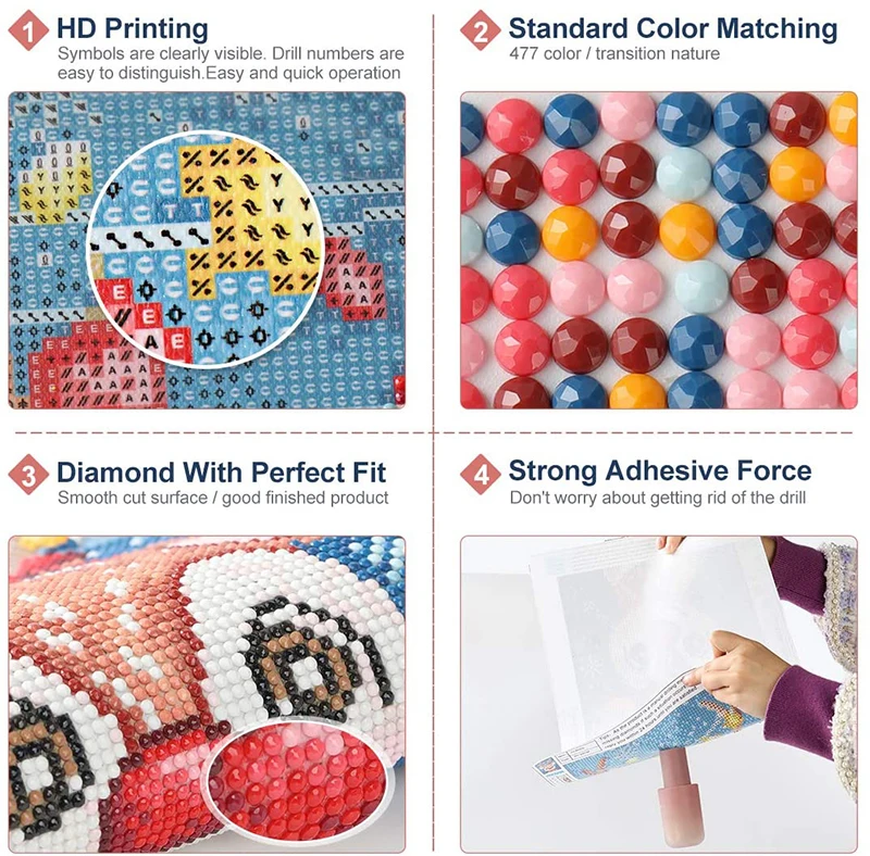 Алмазная 5D картина сделай сам с огнем Фениксом леопардом волком бабочкой круглые