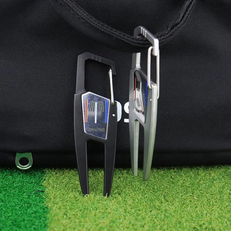 

Golf Divot Tool Durable Golf Pitch Fork With Magnetic Sturdy Golf Ball Markers For Golf Pitch Repairer