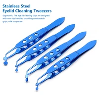ophthalmic tweezers stainless steel meibomian glands massage eye apparatus eyelid turn clip tool new stainless steel eye care