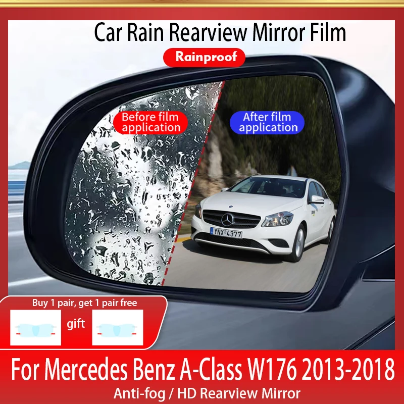 

Full Cover Anti Fog Film Rearview Mirror For Mercedes Benz A-Class W176 2013~2018 Waterproof Mirror Flim Covers Car Accessories