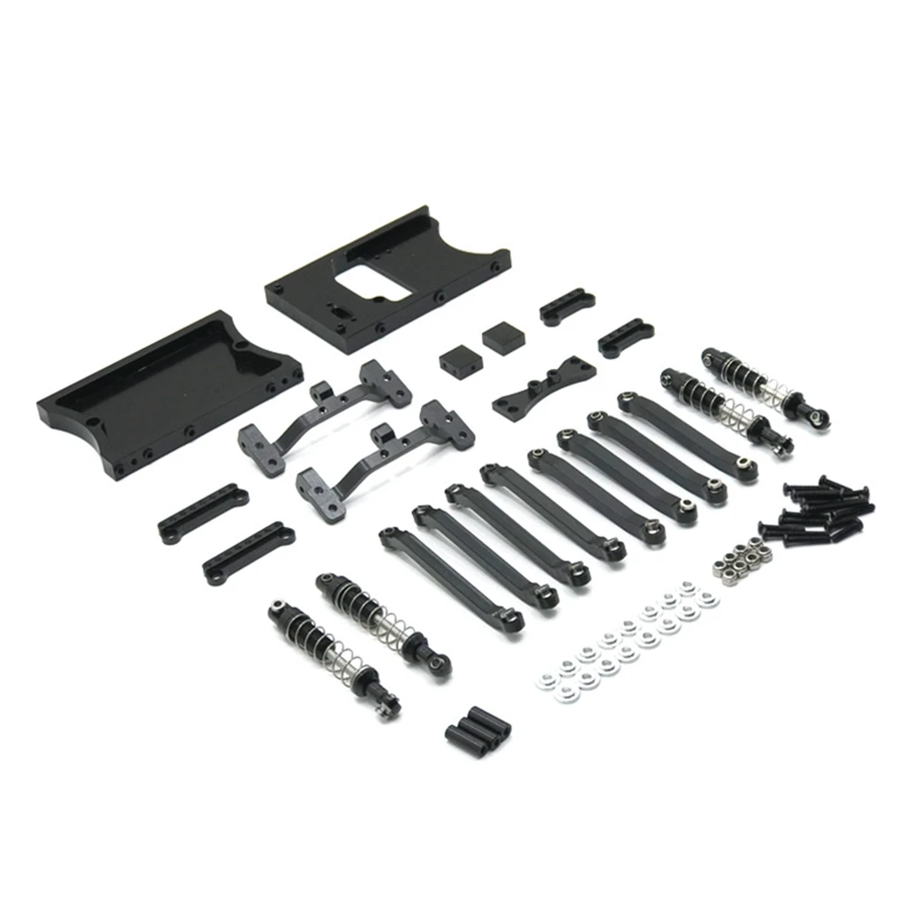 

Metal Chassis Pull Rods Servo Fixed Mount Bracket Shock Absorber for MN D90 D91 MN99S 1/12 RC Car Upgrade Parts,Black