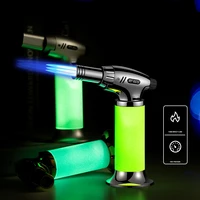 new luminous windproof gas torch lighter metal spray gun cigar lighter bbq kitchen powerful lighter welding tools men gifts