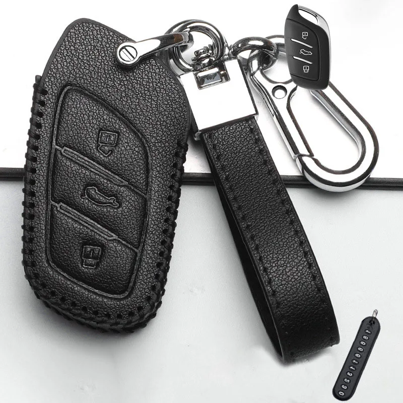 

Leather PU Car Key Case Cover For Roewe RX5 I6 I5 RX3 RX8 ERX5 MG5 MG3 MG6 MG7 GT GS 350 360 750 W5 Saic MG ZS EV EZS HS EHS