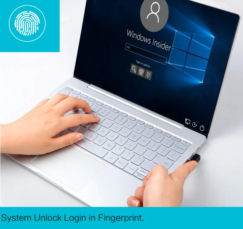 

USB Fingerprint Reader For Windows 10 11OS Biometric Scanner For Password-Free Login Sign-In Lock Unlock PC Laptops