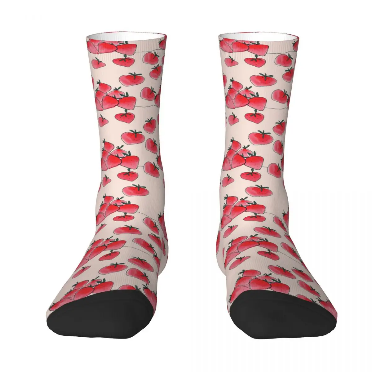 Red Strawberry Seamless Pattern Adult Socks,Unisex socks,men Socks women Socks