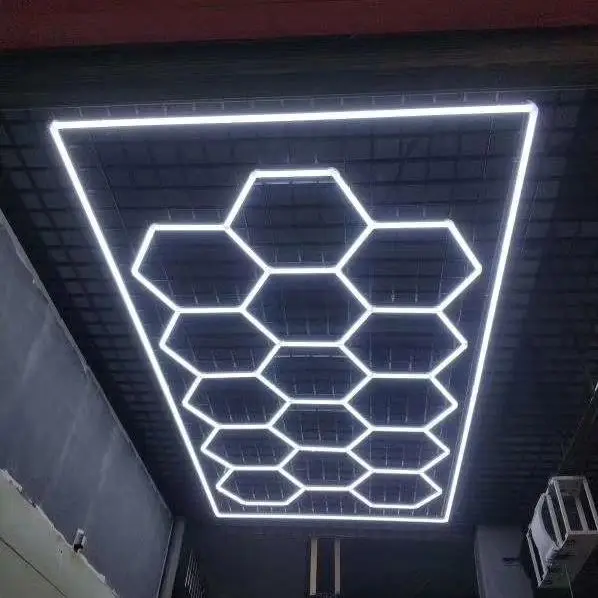 

GE9001 Factory Sell High Performance Led Hexagon Ceiling Detailing Light Led Workshop Light Free Shipping