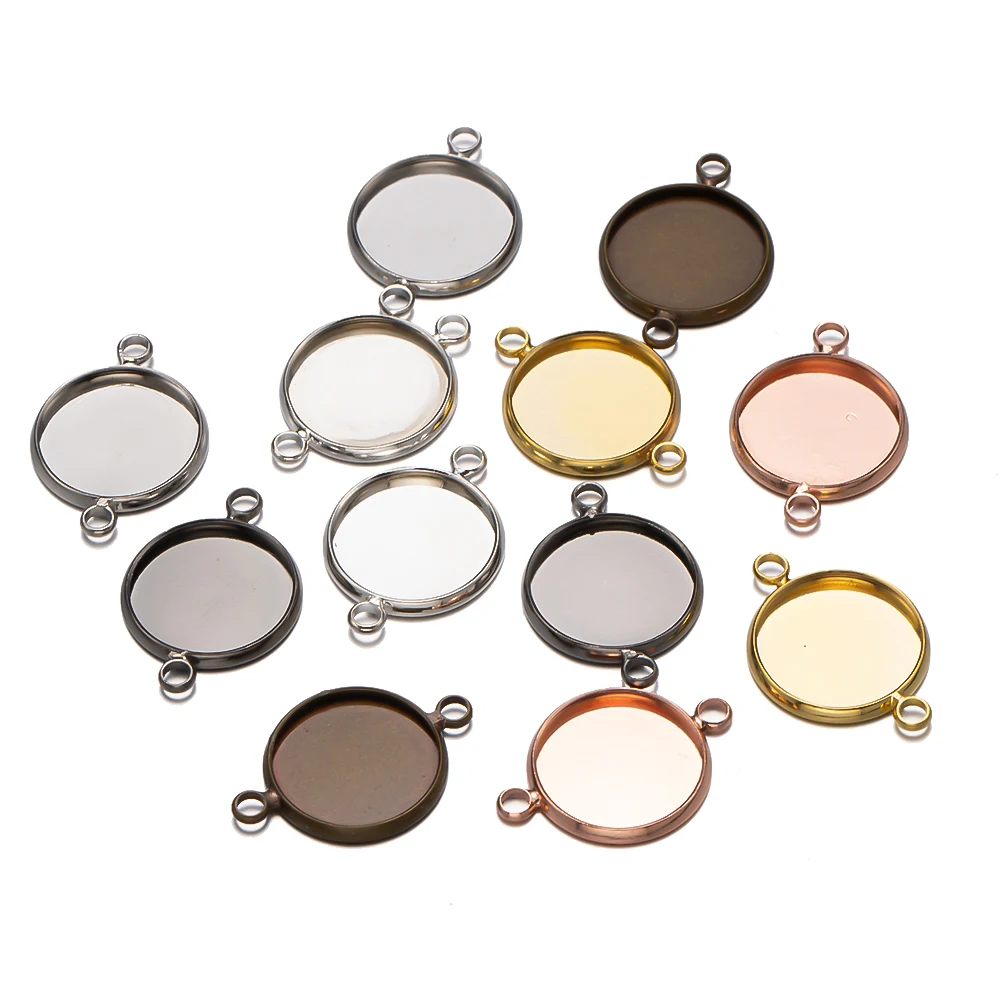 Круглые базовые закрепки кабошона 10 шт. 10/12/14/16/18/20/25 мм пустые для браслетов