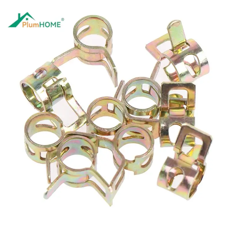 

10 шт./компл. 6 мм, 7 мм, 8 мм, 9 мм, 10 мм пружинных Топливный Шланг Зажимы силиконовая труба из оцинкованной стали с многоразовые дополнительный з...