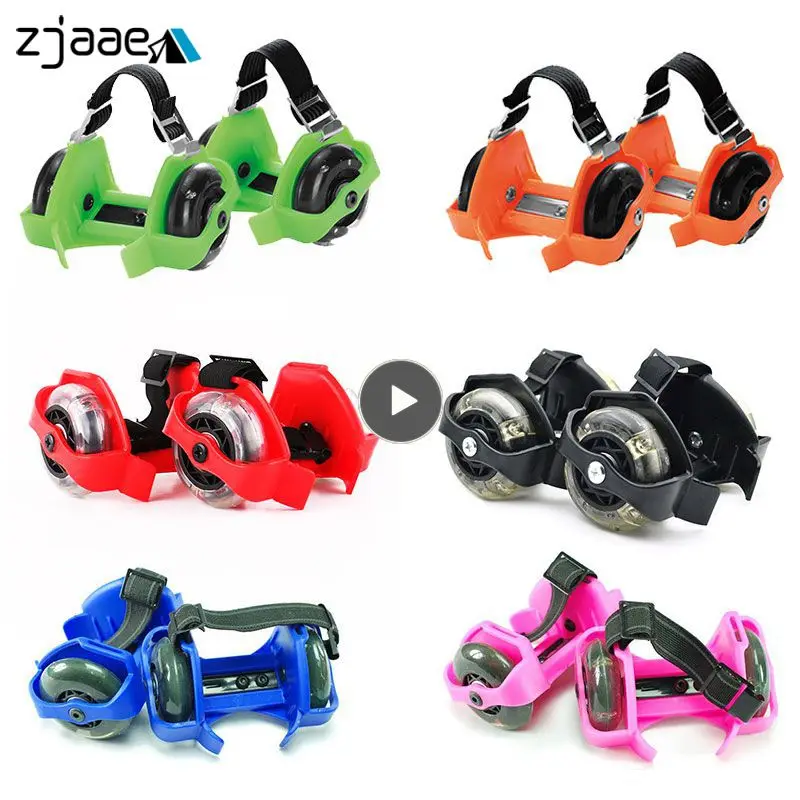 

Luminous Light Up Quad Roller Skate Wheels Flashing Roller Skating Shoes Small Whirlwind Pulley PU Wheel Children's Outdoor