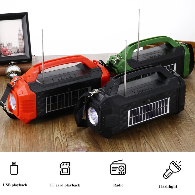 Портативное аварийное радио на солнечной батарее 10 Вт супер бас TWS стерео